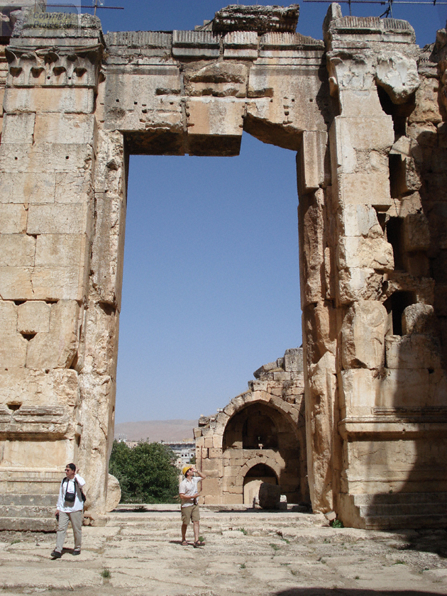 Entrance to the Temple of Bacchus in Baalbek